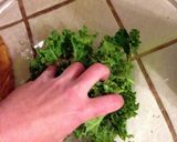 A picture of step 4 of Kale Chips.