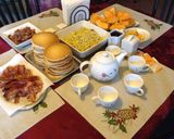 A picture of step 8 of Dew's Pancakes.
