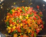 A picture of step 3 of Vegetable macroni.