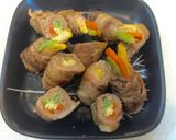 Hình bước làm 7 của món Bò cuộn rau quả áp chảo