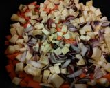 A picture of step 1 of Irmgards 3 Cs Super Soup 119 cals bowl at 437 ml bowl.