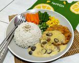 Foto langkah ke 9 dari resep Steak Tempe Mushroom Sauce.