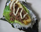 A picture of step 5 of Everyone Loves This! Mayonnaise Soboro Sushi Rolls.