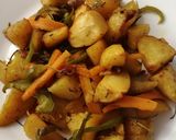 A picture of step 5 of Tandoori potatoes.