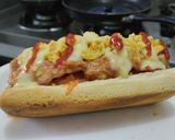 Foto del paso 10 de la receta: Perrito🌭caliente con jamón🥯y ensalada🥓🥯🧀🧅🍎🥕