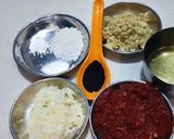 A picture of step 2 of Schezwan sauce.