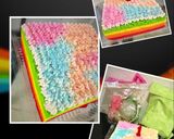 Foto langkah ke 9 dari resep Steamed Rainbow Cake.