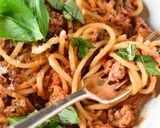 A picture of step 7 of Healthier Spaghetti Bolognese.