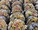 A picture of step 2 of Sushi Rolls with Japanese Rice.