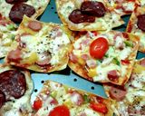 รูปขั้นตอนการทำที่ 4 ของ เกี๊ยวพิซซ่า/แผ่นเกี๊ยวพิซซ่า wonton pizza
