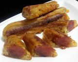 A picture of step 5 of Beer Batter Chinese Sausage.