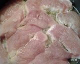 A picture of step 2 of Chicken in chocolate mustard sauce.