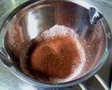 A picture of step 1 of Molten Chocolate Cake.