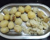 A picture of step 1 of Kashmiri Dum Aloo.