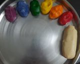 A picture of step 6 of Rainbow heart cookies (eggless and no oven).