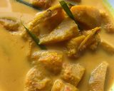 Gambar langkah 4 resipi Labu Kuning🎃 masak lemak Cili padi.