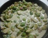 A picture of step 4 of Bacon Bleu Sprouts.