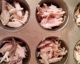 A picture of step 1 of Leftover Turkey n Stuffin' Muffin.
