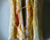 A picture of step 6 of For Breakfast Mentaiko Cheese Toast Sandwich Easy!.