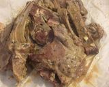 A picture of step 2 of Lamb Ribs with Potatoes in a Dutch Oven.