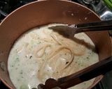 A picture of step 3 of Skinny'ish Alfredo sauce.