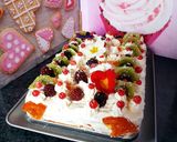 Une image de l'étape 5 de Gâteau 🍰 sans cuisson aux fruits rouges petits beurre chantilly 😋.