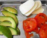 A picture of step 3 of Extravagant Caprese, Shrimp, and Avocado Sandwich.