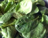 A picture of step 2 of Sig's creamy spinach puree.