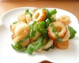 A picture of step 3 of Chikuwa and Green Pepper--Kids Will 'Em Right Up.