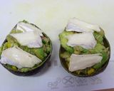 A picture of step 3 of Gratinée of Avocado, Camembert Cheese and Honey Mustard.