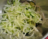 A picture of step 1 of New Onions and Crab Stick Salad.