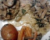 A picture of step 14 of Spinach & Mushroom Crockpot Chicken Dinner.