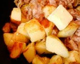 A picture of step 5 of New Potatoes and Pork Stir Fry with Butter and Soy Sauce.