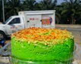 Gambar langkah 5 resipi Kek Pandan Kelapa Gebu.