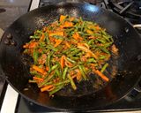 A picture of step 6 of Stir Fry Green Bean Carrots and Ground Beef (With Gochujang Paste).