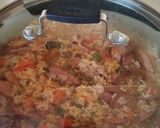 A picture of step 8 of Jambalaya.