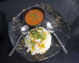 A picture of step 2 of Matar Pulao with Tomato Spicy soup.