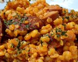 Virslis - kolbászos tarhonya recept fázis 9 fotója