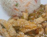 A picture of step 5 of Dragon chicken.