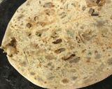 A picture of step 7 of Besan and Pyaz paratha.