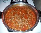 A picture of step 5 of "Ropa Vieja" (Shredded beef- panamanain style).