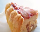 A picture of step 31 of Peach Bavarois Charlotte Cake.