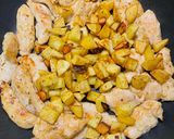 A picture of step 4 of Stir-Fried Chicken Strips with Diced Potatoes.