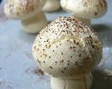 A picture of step 8 of Meringue Mushroom for Buche de Noel (Yule Log).