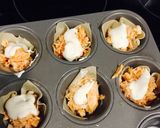 A picture of step 7 of Buffalo Chicken Won Ton Cups.
