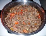 A picture of step 4 of "Ropa Vieja" (Shredded beef- panamanain style).