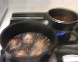A picture of step 3 of Quail Egg Meatballs in Sweet Vinegar Ankake Sauce.