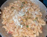 A picture of step 5 of Chifferi -continental dinner in my Desi videsi mix style.