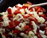Tarhonyás lecsó recept fázis 1 fotója