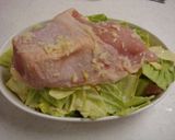 A picture of step 2 of Cabbage and Chicken Breast Steamed in the Microwave.